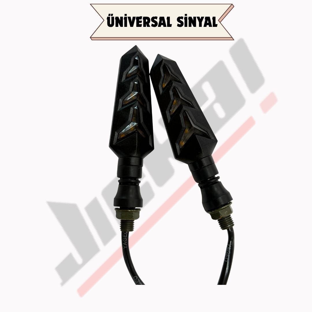 JİEKAİ TS56 ÜNİVERSAL KAYARLI SİNYAL MOTOSİKLET *SARI*