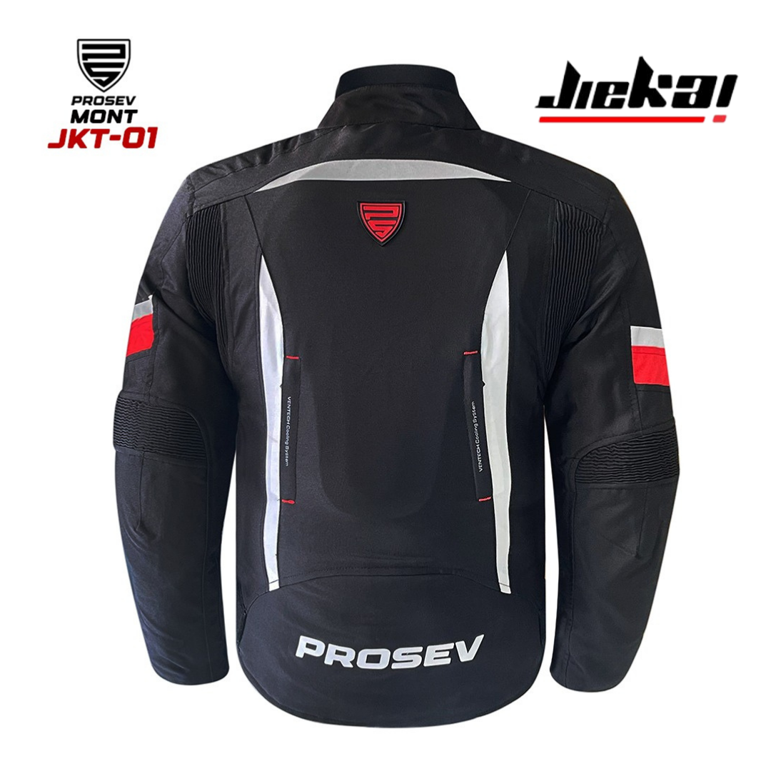 JKT-01 4 MEVSİM KORUMALI MONT REFLEKTÖRLÜ SİYAH KIRMIZI