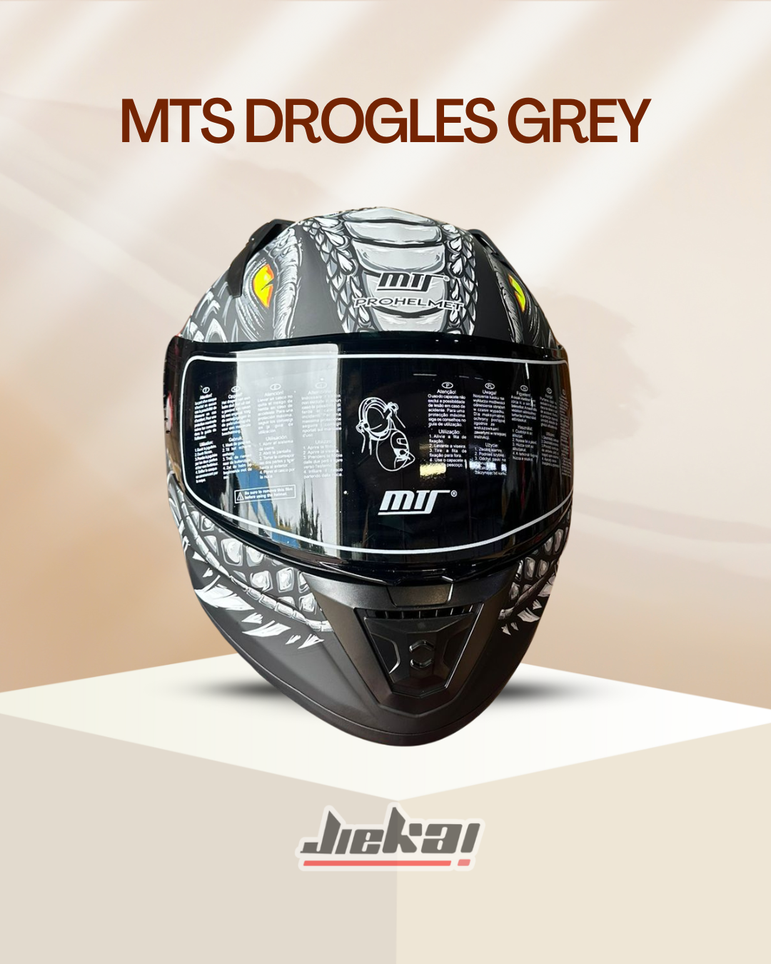 MTS FULL FACE 801 DROGLEX GREY KASK